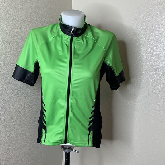 Specialized DeflectUV Form Fit Green Full Zip Cycling Jersey Sz M SL Expert - Picture 2 of 11